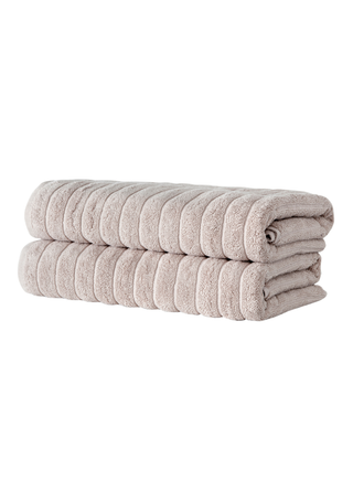 Robyn 2 Piece Bath Towel Set 27x54" Almond Beige