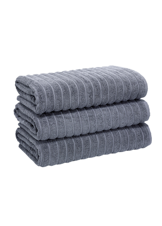 Robyn 3 Piece Bath Sheet Set 40x65" Gray