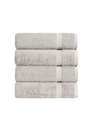 Areca 4 Piece Bath Towel Set 27x54" Stone