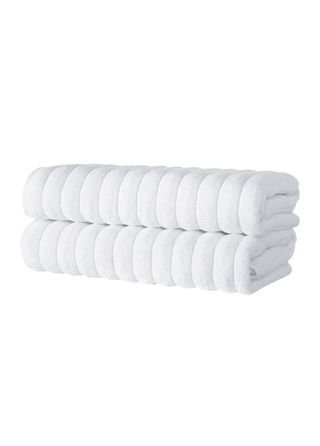 Robyn 2 Piece Bath Towel Set 27x54" White