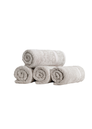 Areca 4 Piece Bath Towel Set 27x54" Stone