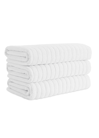 Robyn 3 Piece Bath Sheet Set 40x65" White