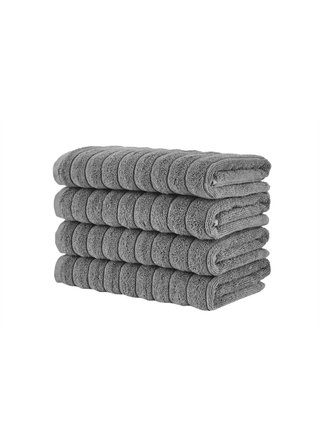 Robyn 4 Piece Hand Towel Set 20x32" Gray