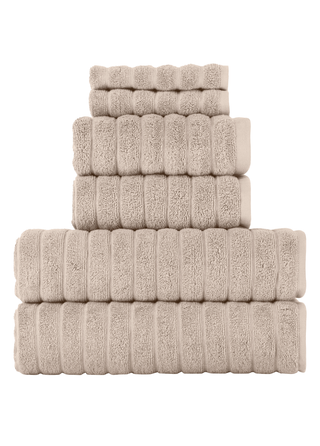 Robyn 6 Piece Towel Set Almond Beige