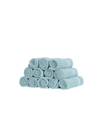 Areca 12 Piece Wash Cloth Set 13x13" Spa Green