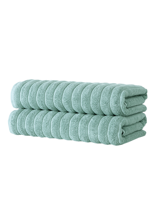 Robyn 2 Piece Bath Towel Set 27x54" Spa Green