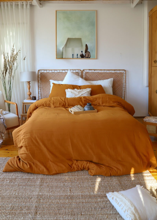 Muslin Duvet Cover Set Caramel