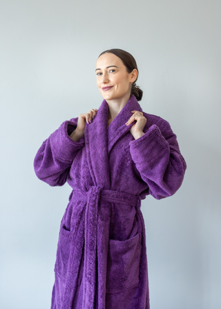 Shawl Terry Robe Purple