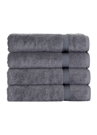 Areca 4 Piece Bath Towel Set 27x54" Gray