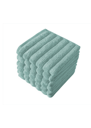 Robyn 6 Piece Wash Cloth Set 13x13" Spa Green