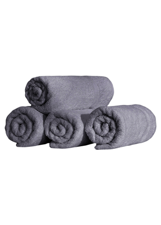 Areca 4 Piece Bath Towel Set 27x54" Gray