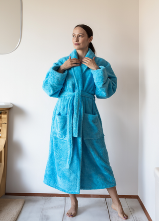 Shawl Terry Robe Turquoise