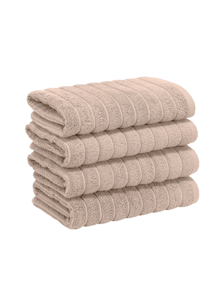 Robyn 4 Piece Hand Towel Set 20x32" Almond Beige