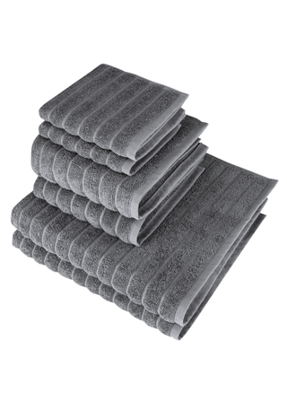 Robyn 6 Piece Towel Set Gray