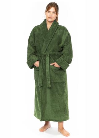 Shawl Terry Robe Dark Green