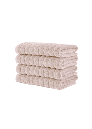 Robyn 4 Piece Hand Towel Set 20x32" Almond Beige